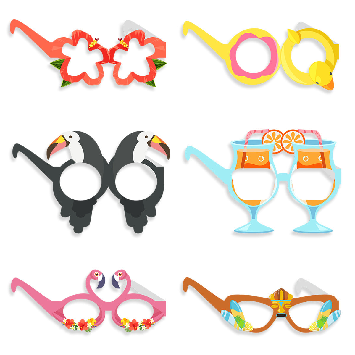 Wholesale Hawaiian Ball Dressing Party Decoration Paper Glasses